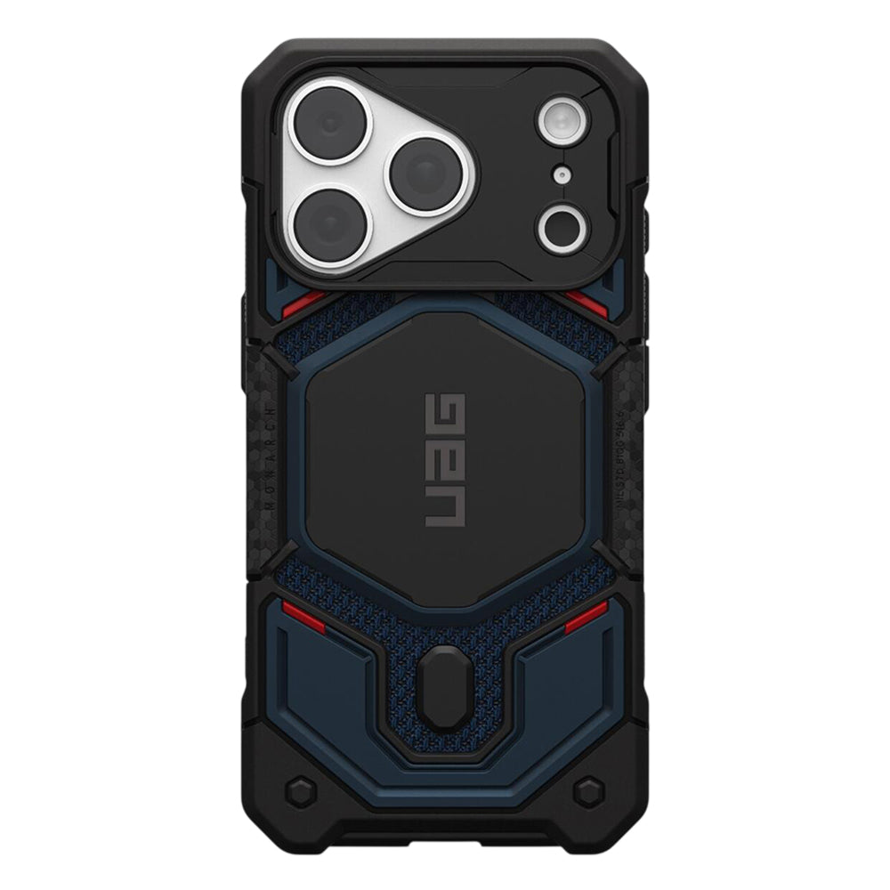Husa MagSafe pentru Apple iPhone 18 Pro / 17 Pro, Urban Armor Gear, Monarch Pro Kevlar, Bleumarin