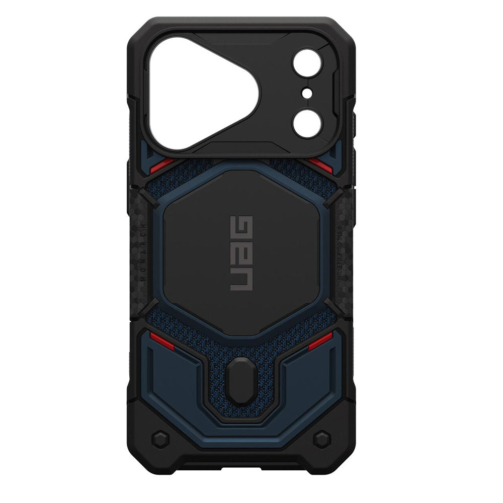 Husa MagSafe pentru Apple iPhone 18 Pro / 17 Pro, Urban Armor Gear, Monarch Pro Kevlar, Bleumarin