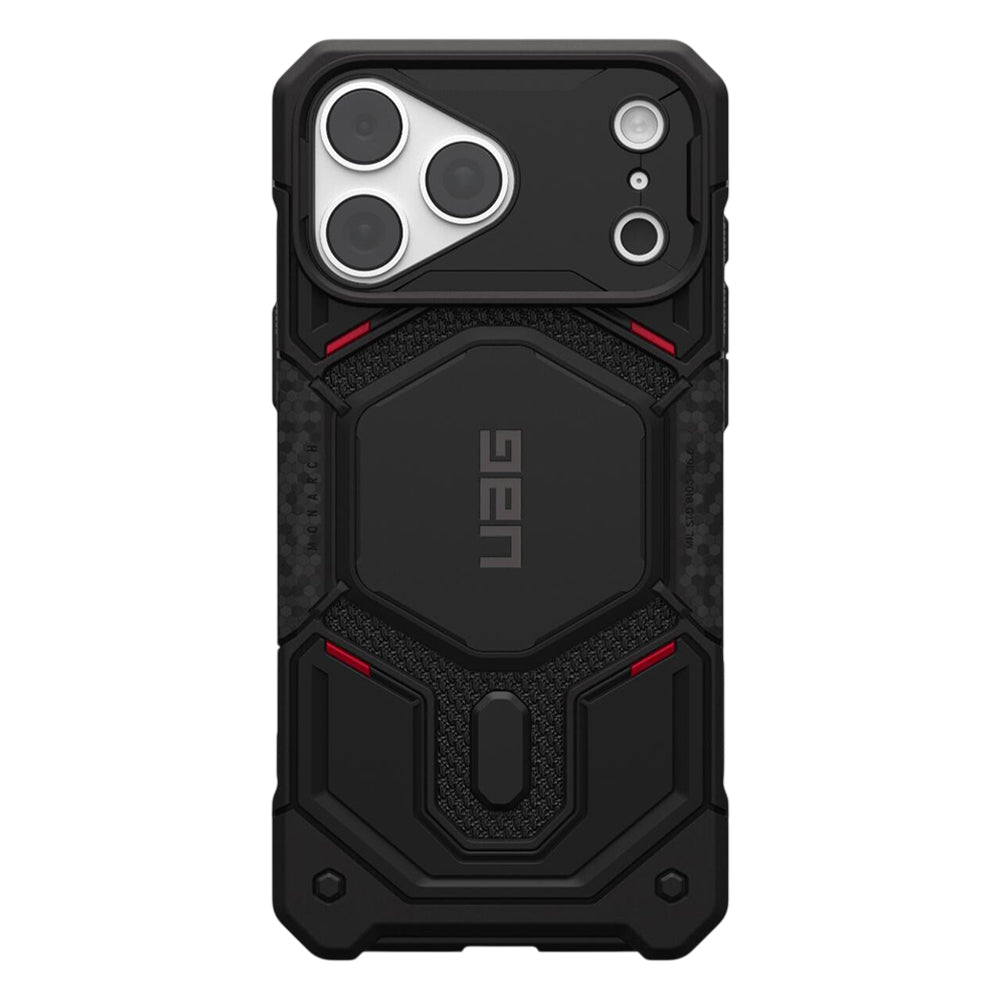 Husa MagSafe pentru Apple iPhone 18 Pro / 17 Pro, Urban Armor Gear, Monarch Pro Kevlar, Neagra
