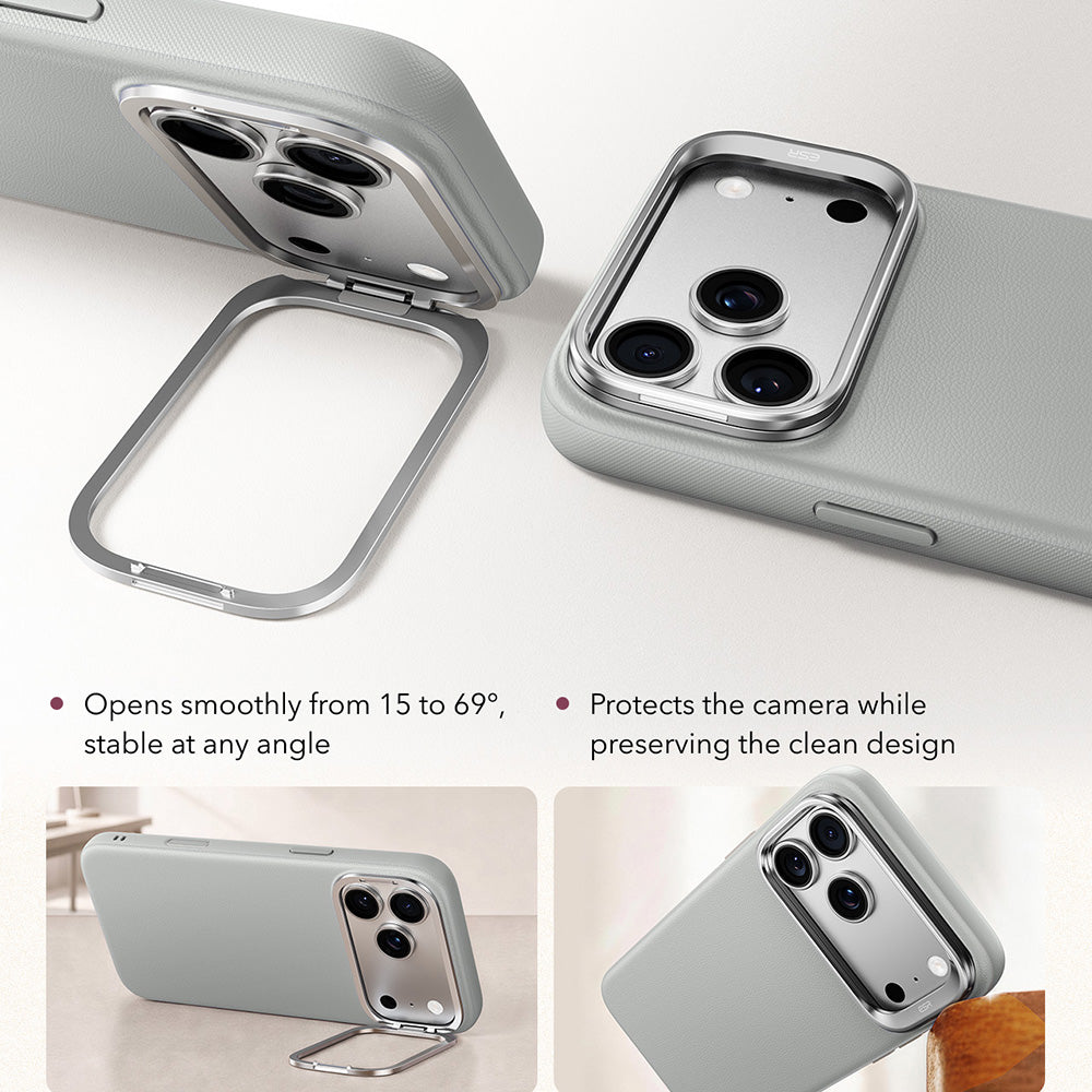 Husa MagSafe pentru Apple iPhone 18 Pro Max / 17 Pro Max, ESR, Atelier with Kickstand, Gri