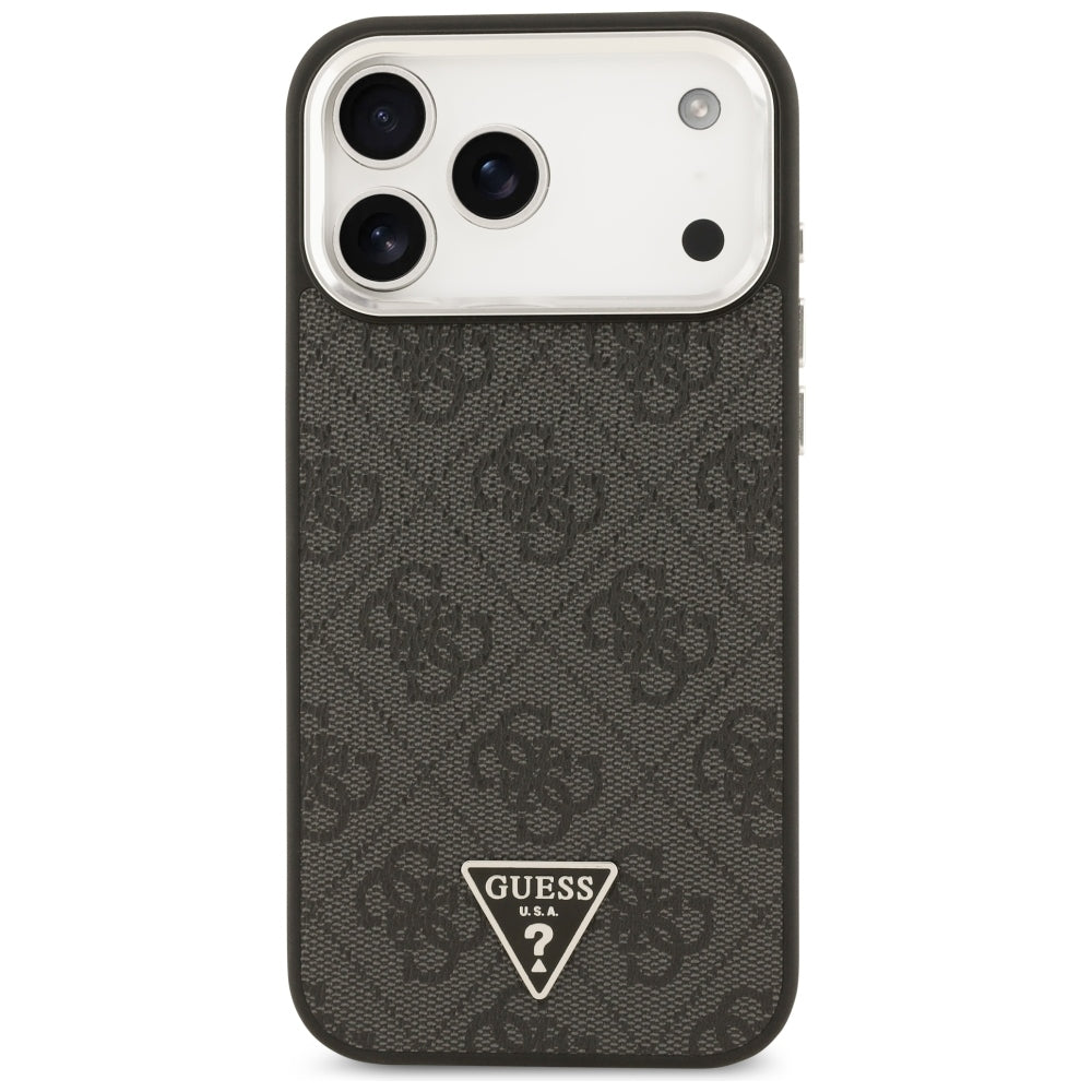 Husa MagSafe pentru Apple iPhone 18 Pro Max / 17 Pro Max, Guess, 4G Triangle Logo, Neagra