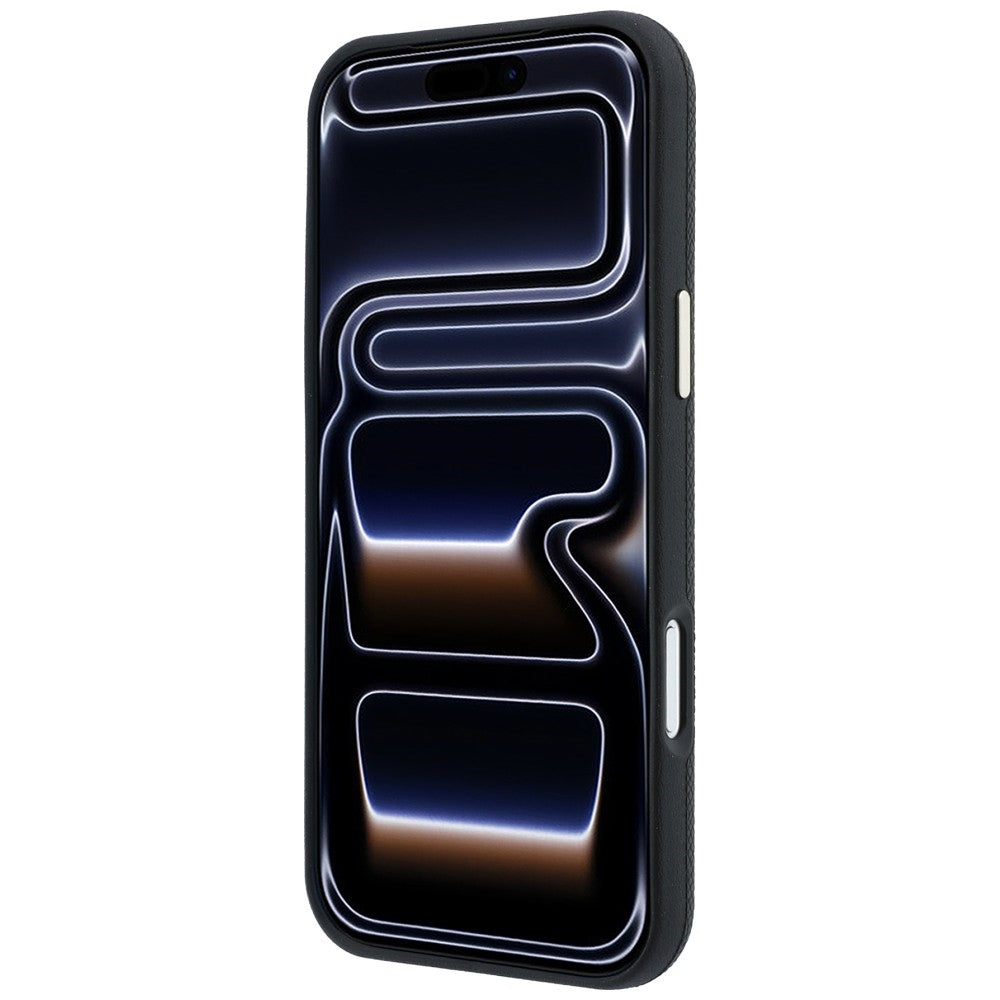 Husa MagSafe pentru Apple iPhone 18 Pro Max / 17 Pro Max, Guess, Grained Round Strass Logo, Neagra