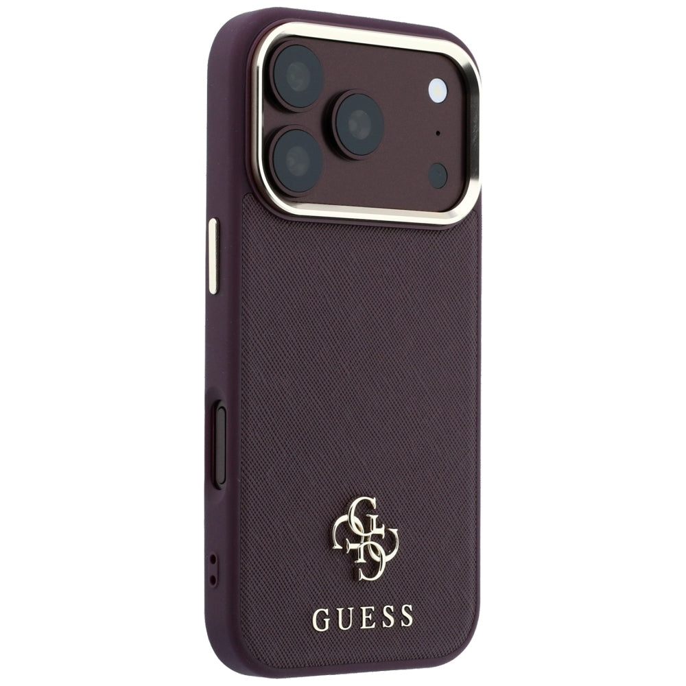 Husa MagSafe pentru Apple iPhone 18 Pro Max / 17 Pro Max, Guess, Saffiano Small 4G Classic, Visinie