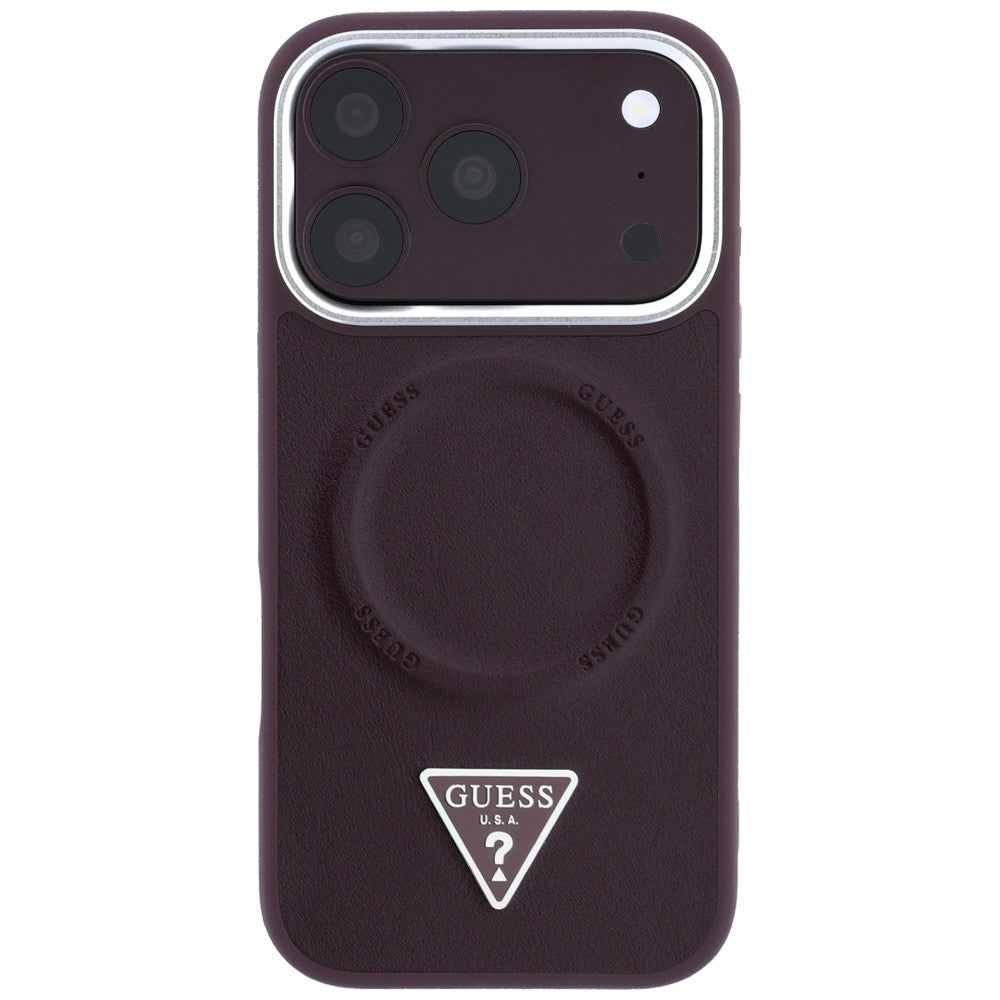 Husa MagSafe pentru Apple iPhone 18 Pro Max / 17 Pro Max, Guess, Triangle Logo, Visinie