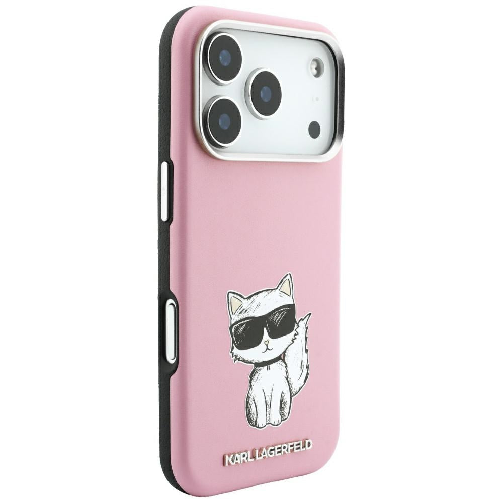 Husa MagSafe pentru Apple iPhone 18 Pro Max / 17 Pro Max, Karl Lagerfeld, Choupette Sketch, Roz