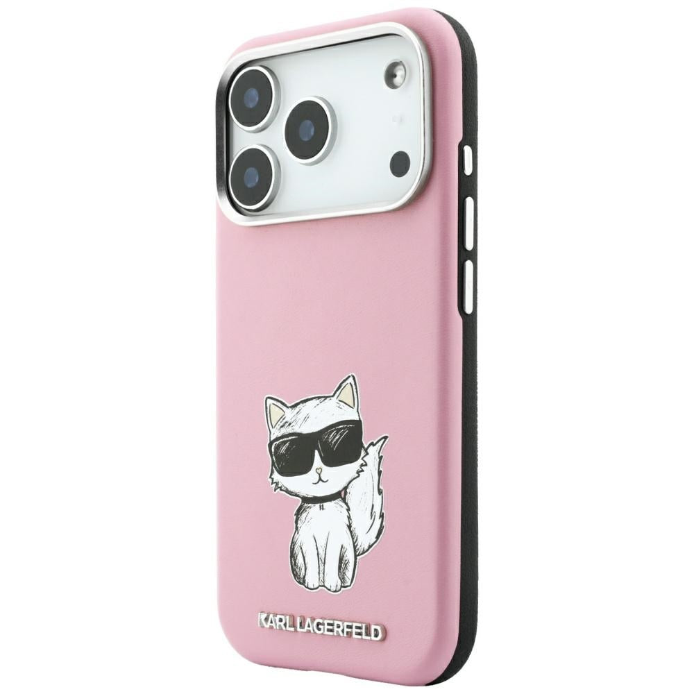 Husa MagSafe pentru Apple iPhone 18 Pro Max / 17 Pro Max, Karl Lagerfeld, Choupette Sketch, Roz