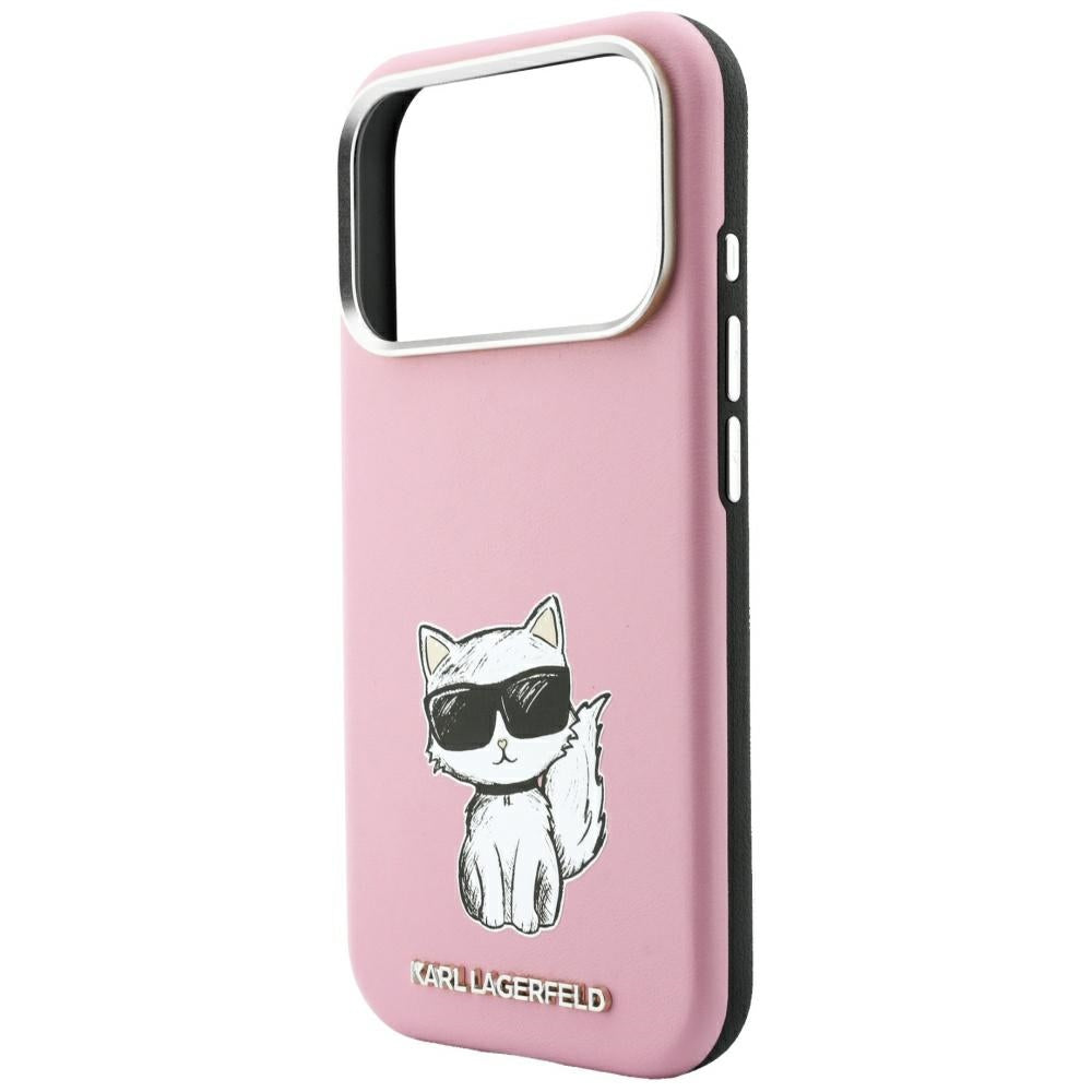 Husa MagSafe pentru Apple iPhone 18 Pro Max / 17 Pro Max, Karl Lagerfeld, Choupette Sketch, Roz