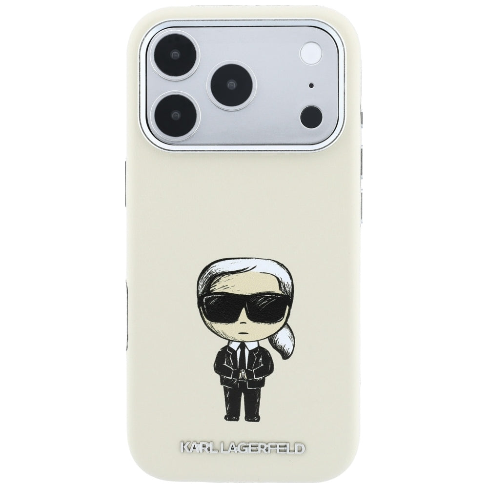 Husa MagSafe pentru Apple iPhone 18 Pro Max / 17 Pro Max, Karl Lagerfeld, Ikonik Sketch, Bej