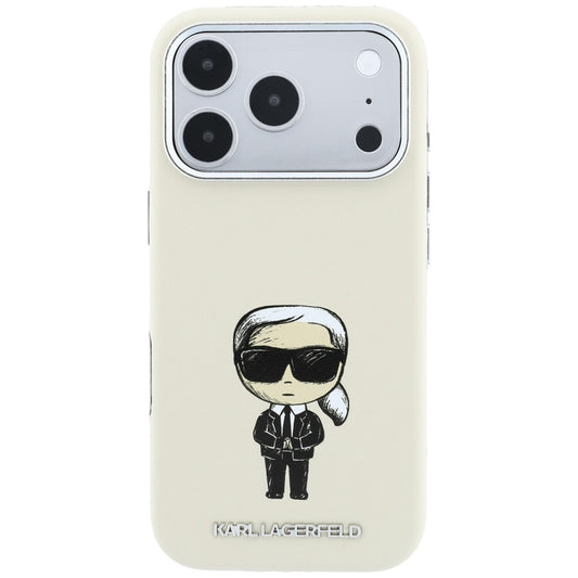 Husa MagSafe pentru Apple iPhone 18 Pro Max / 17 Pro Max, Karl Lagerfeld, Ikonik Sketch, Bej