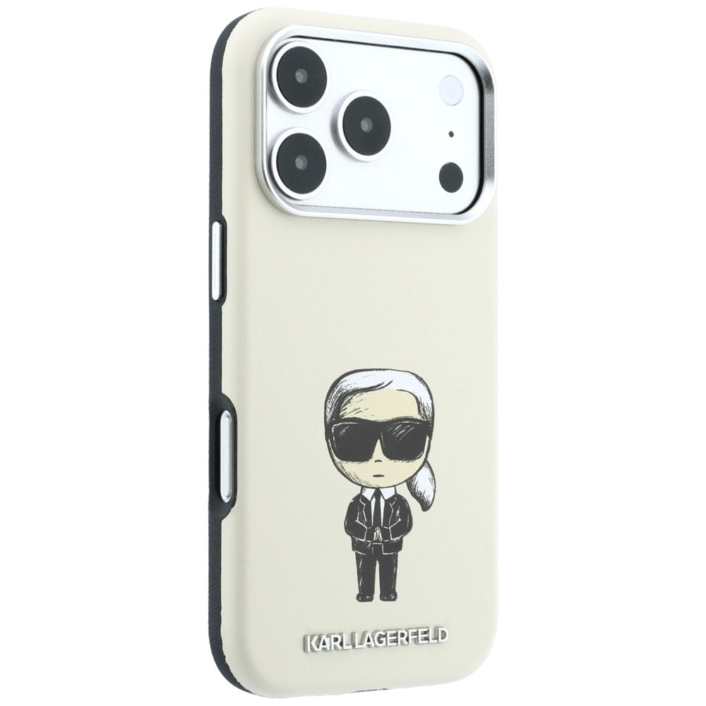 Husa MagSafe pentru Apple iPhone 18 Pro Max / 17 Pro Max, Karl Lagerfeld, Ikonik Sketch, Bej