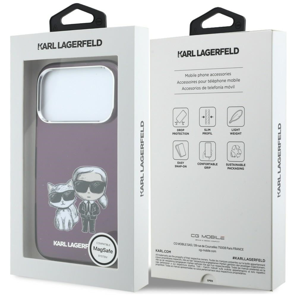 Husa MagSafe pentru Apple iPhone 18 Pro Max / 17 Pro Max, Karl Lagerfeld, IML KC Bodies Sketch Print, Visinie