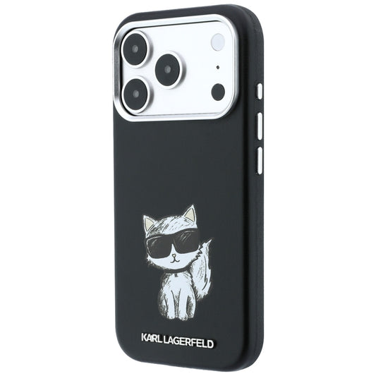 Husa MagSafe pentru Apple iPhone 18 Pro Max / 17 Pro Max, Karl Lagerfeld, Smooth Choupette Sketch, Neagra
