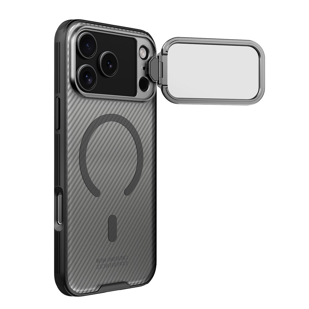 Husa MagSafe pentru Apple iPhone 18 Pro Max / 17 Pro Max, Nillkin, CamShield Prop, Neagra Transparenta