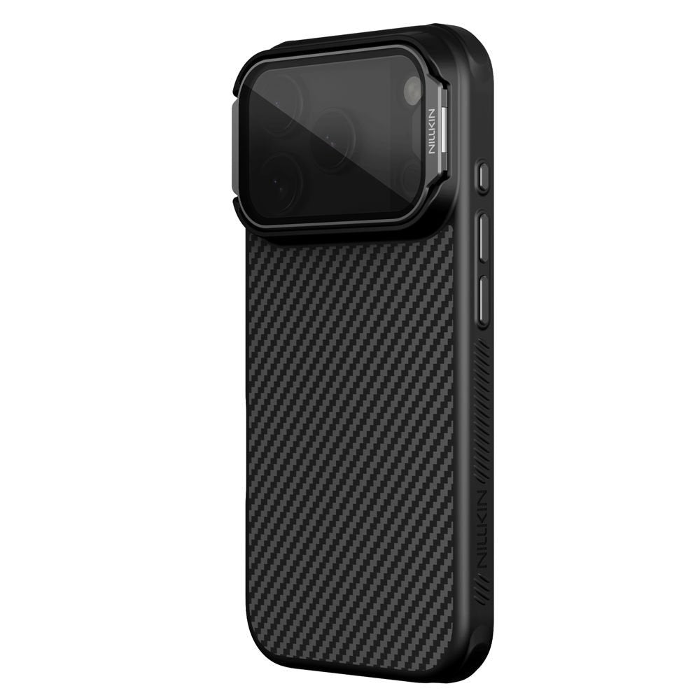 Husa MagSafe pentru Apple iPhone 18 Pro Max / 17 Pro Max, Nillkin, CarboProp with Transparent Black Lens Cover, Neagra