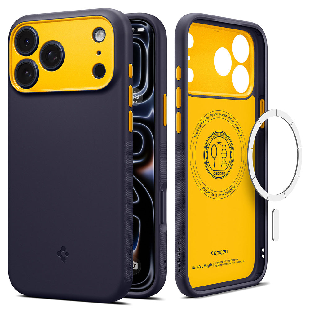 Husa MagSafe pentru Apple iPhone 18 Pro Max / 17 Pro Max, Spigen, Caseology Nano Pop, Mov ACS12140