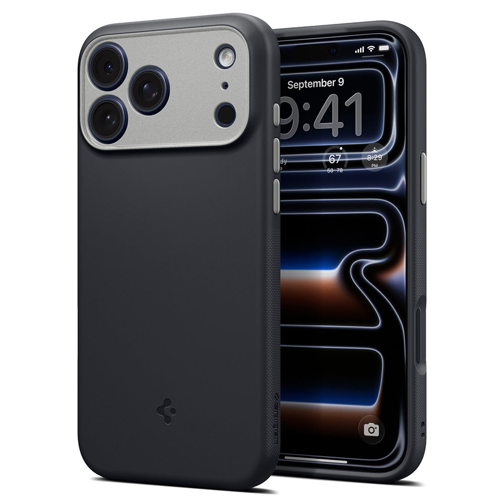 Husa MagSafe pentru Apple iPhone 18 Pro Max / 17 Pro Max, Spigen, Caseology Nano Pop, Neagra ACS12142