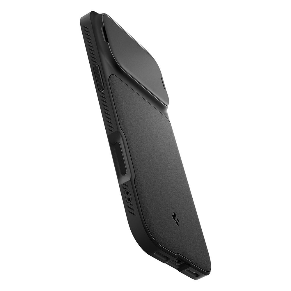 Husa MagSafe pentru Apple iPhone 18 Pro Max / 17 Pro Max, Spigen, Optik Armor, Neagra ACS09900