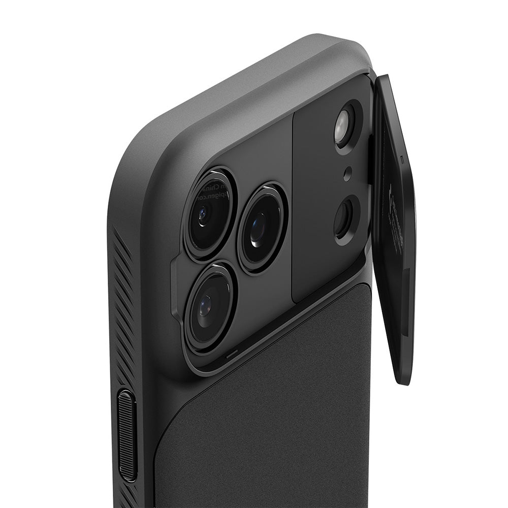 Husa MagSafe pentru Apple iPhone 18 Pro Max / 17 Pro Max, Spigen, Optik Armor, Neagra ACS09900