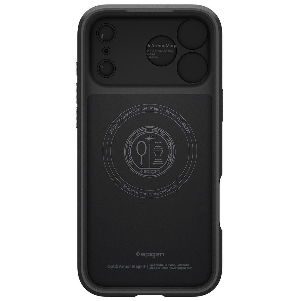 Husa MagSafe pentru Apple iPhone 18 Pro Max / 17 Pro Max, Spigen, Optik Armor, Neagra ACS09900