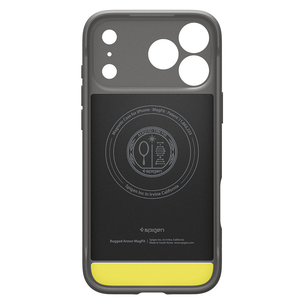 Husa MagSafe pentru Apple iPhone 18 Pro Max / 17 Pro Max, Spigen, Rugged Armor, Gri ACS12110