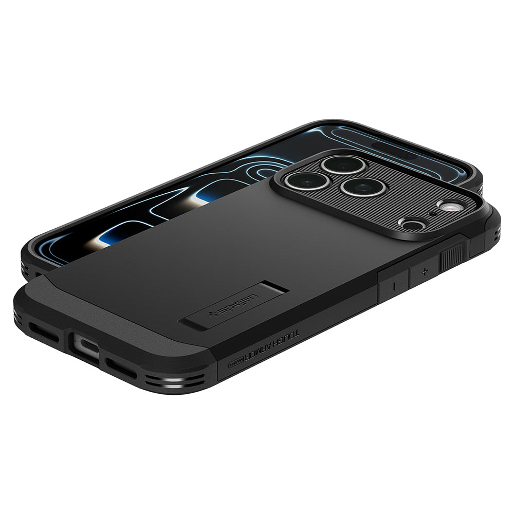 Husa MagSafe pentru Apple iPhone 18 Pro Max / 17 Pro Max, Spigen, Tough Armor T, Neagra ACS12136