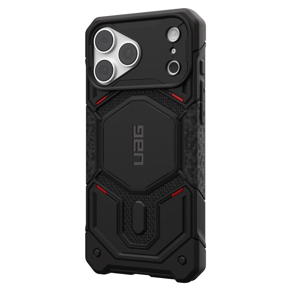Husa MagSafe pentru Apple iPhone 18 Pro Max / 17 Pro Max, Urban Armor Gear Kevlar, Monarch Pro, Neagra