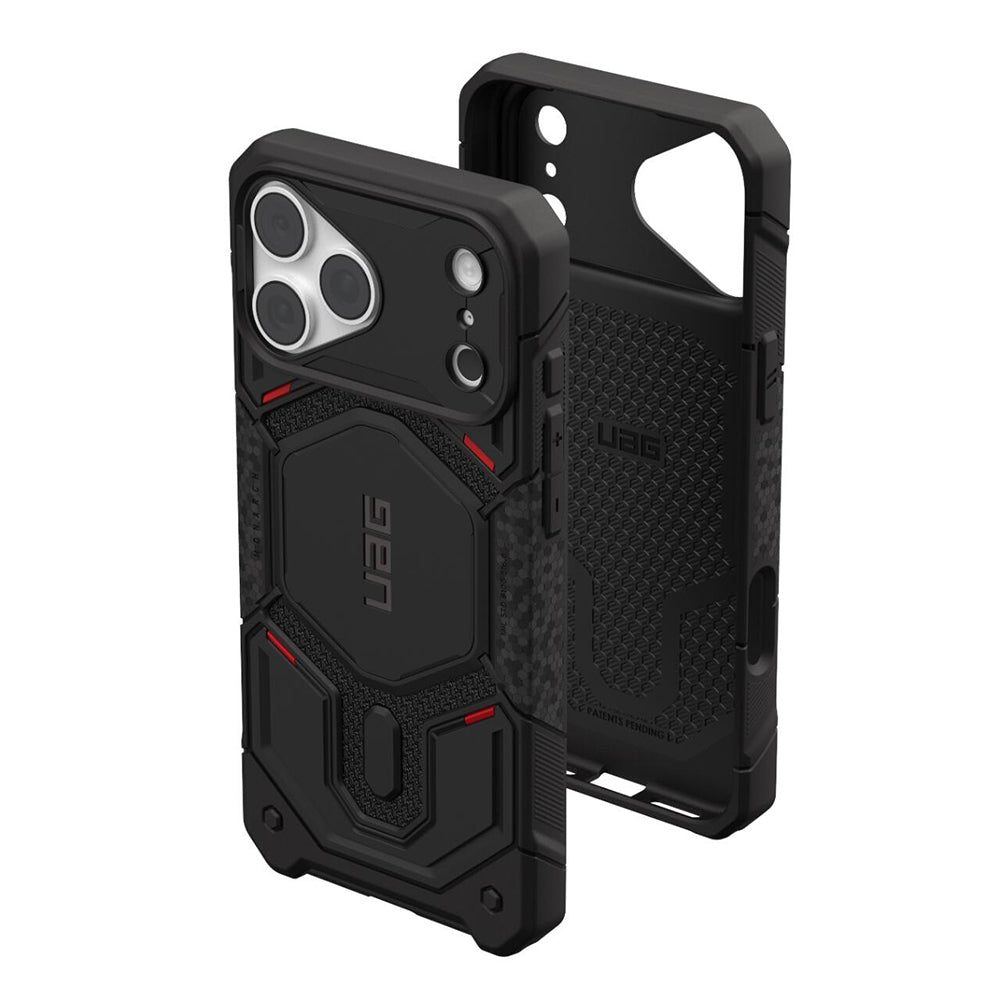 Husa MagSafe pentru Apple iPhone 18 Pro Max / 17 Pro Max, Urban Armor Gear Kevlar, Monarch Pro, Neagra
