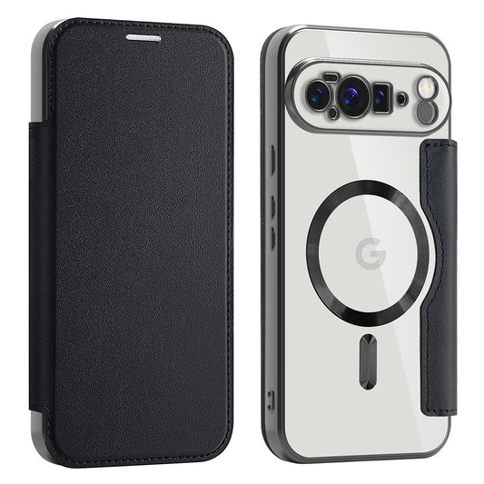 Husa MagSafe pentru Google Pixel 10 Pro XL, Techsuit, SmartMag Book, Neagra