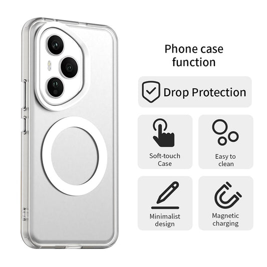 Husa MagSafe pentru Honor 400 Pro, Techsuit, CandyCase, Alba