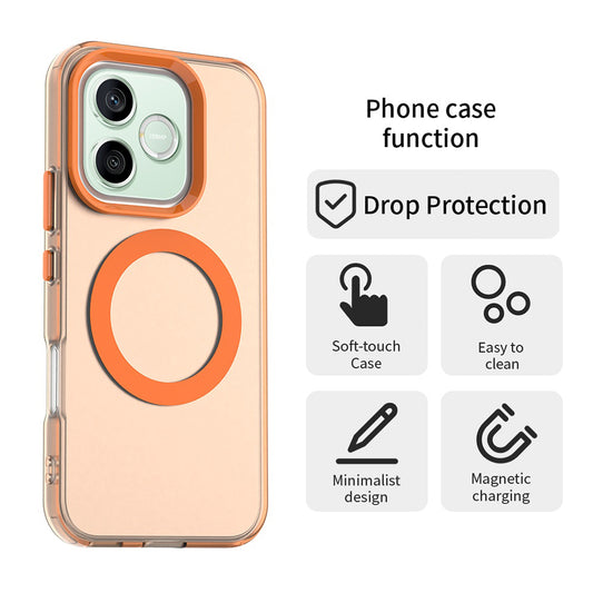 Husa MagSafe pentru Honor 600 Lite, Techsuit, CandyCase, Portocalie