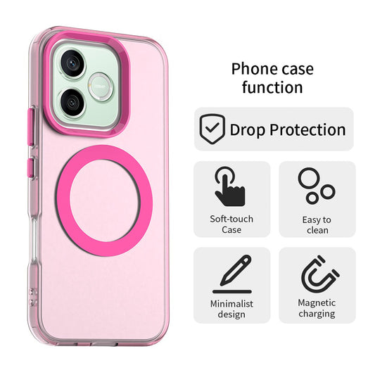 Husa MagSafe pentru Honor 600 Pro / 600, Techsuit, CandyCase, Roz