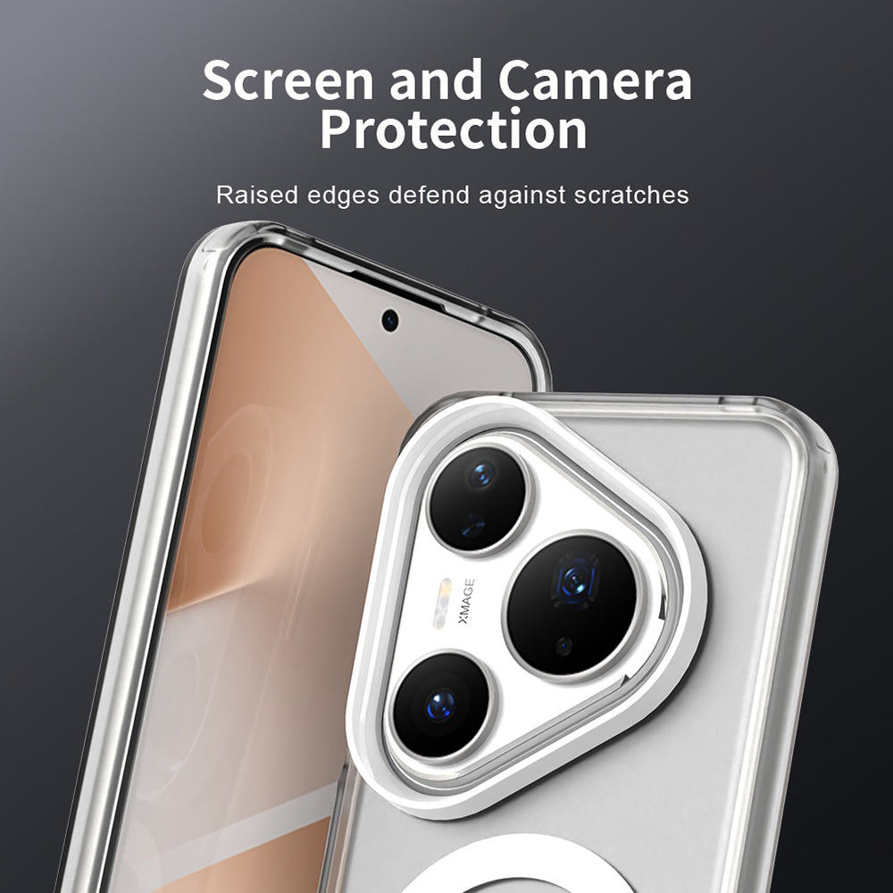 Husa MagSafe pentru Huawei Pura 80 Pro, Techsuit, CandyCase, Alba