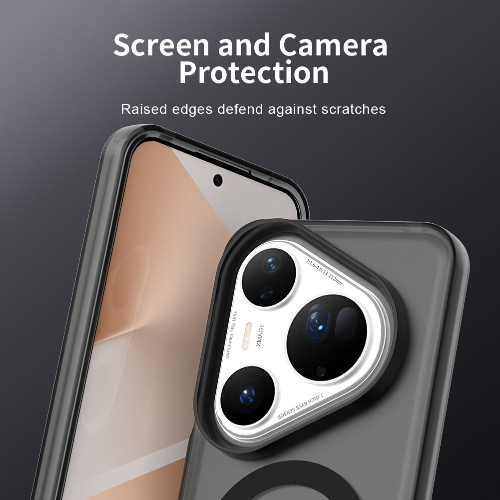 Husa MagSafe pentru Huawei Pura 80 Ultra, Techsuit, CandyCase, Neagra