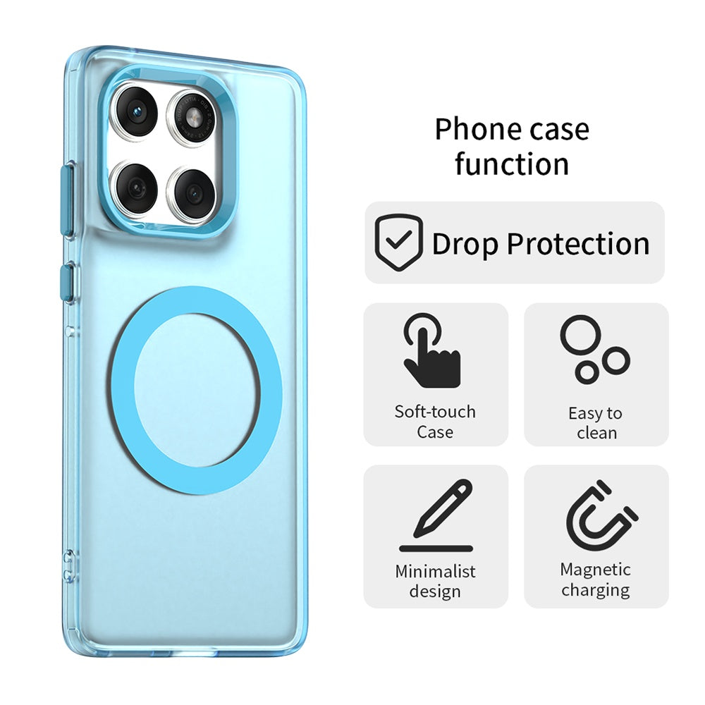 Husa MagSafe pentru Motorola Edge 60 Fusion / Edge 60, Techsuit, CandyCase, Albastra