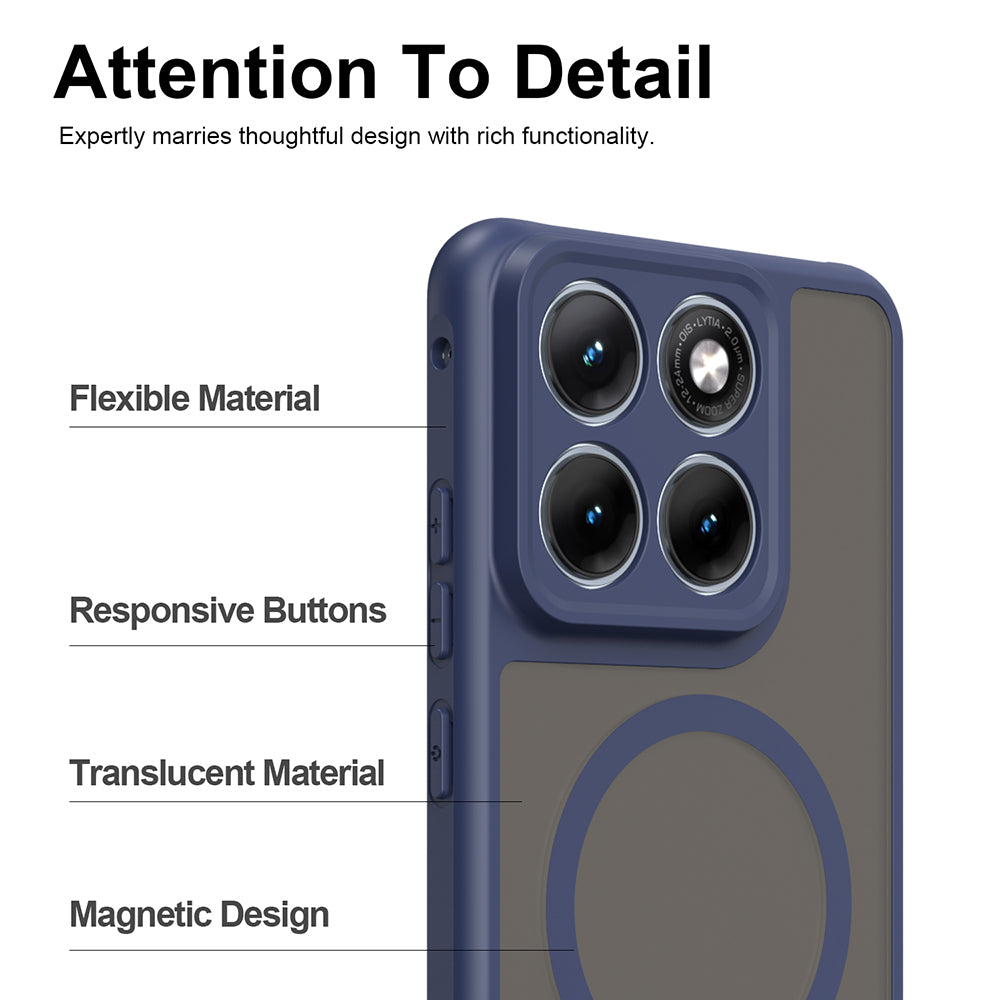Husa MagSafe pentru Motorola Edge 70 Fusion, Techsuit, HaloFrost II, Bleumarin