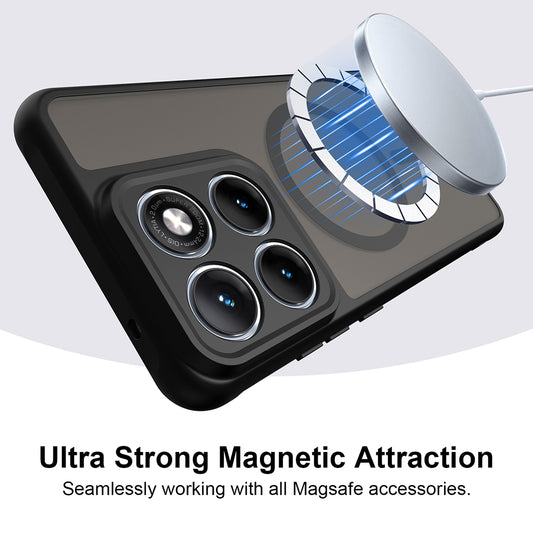Husa MagSafe pentru Motorola Edge 70 Fusion, Techsuit, HaloFrost II, Neagra