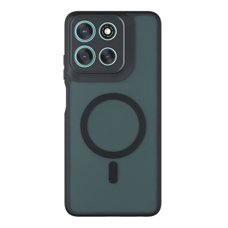 Husa MagSafe pentru Motorola Moto G67 Power / G57 Power, Techsuit, PureFrost, Neagra Satinata