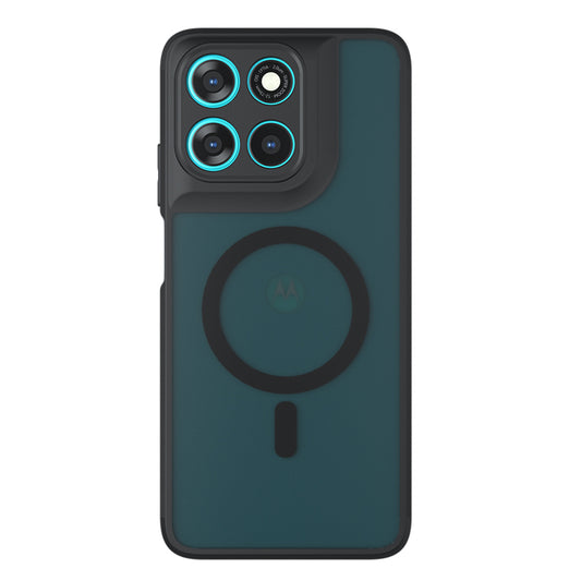 Husa MagSafe pentru Motorola Moto G77 / G67, Techsuit, PureFrost, Neagra Satinata