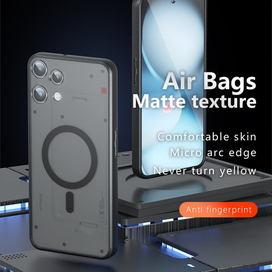 Husa MagSafe pentru Nothing Phone (3a) Lite, Techsuit, PureFrost, Neagra Satinata