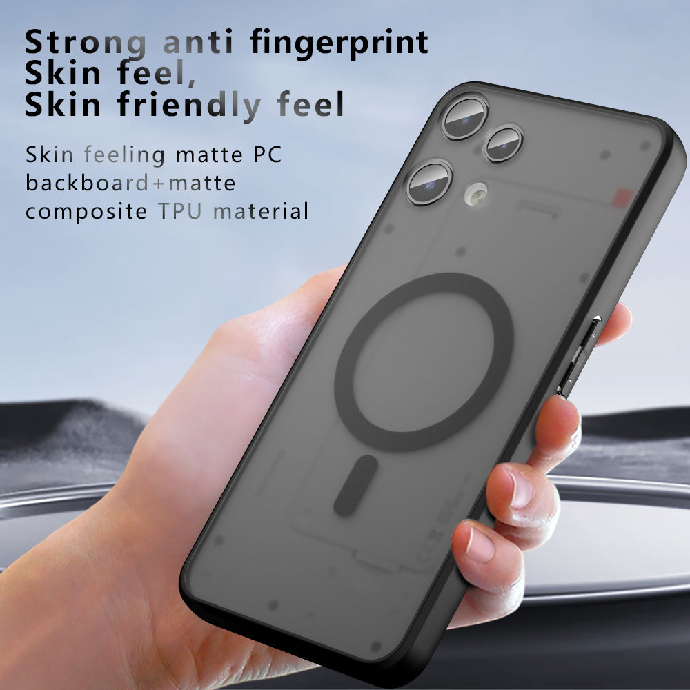 Husa MagSafe pentru Nothing Phone (3a) Lite, Techsuit, PureFrost, Neagra Satinata