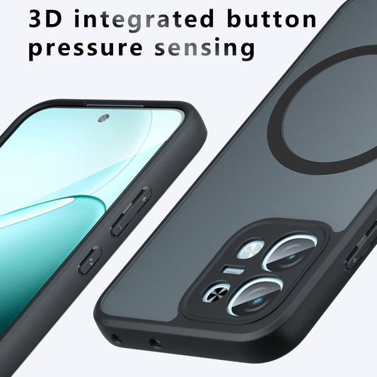 Husa MagSafe pentru Oppo A6 Pro 5G / A6 Pro 4G, Techsuit, PureFrost, Neagra Satinata