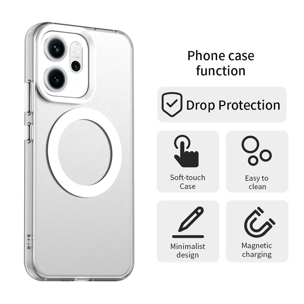 Husa MagSafe pentru Oppo Reno14, Techsuit, CandyCase, Alba