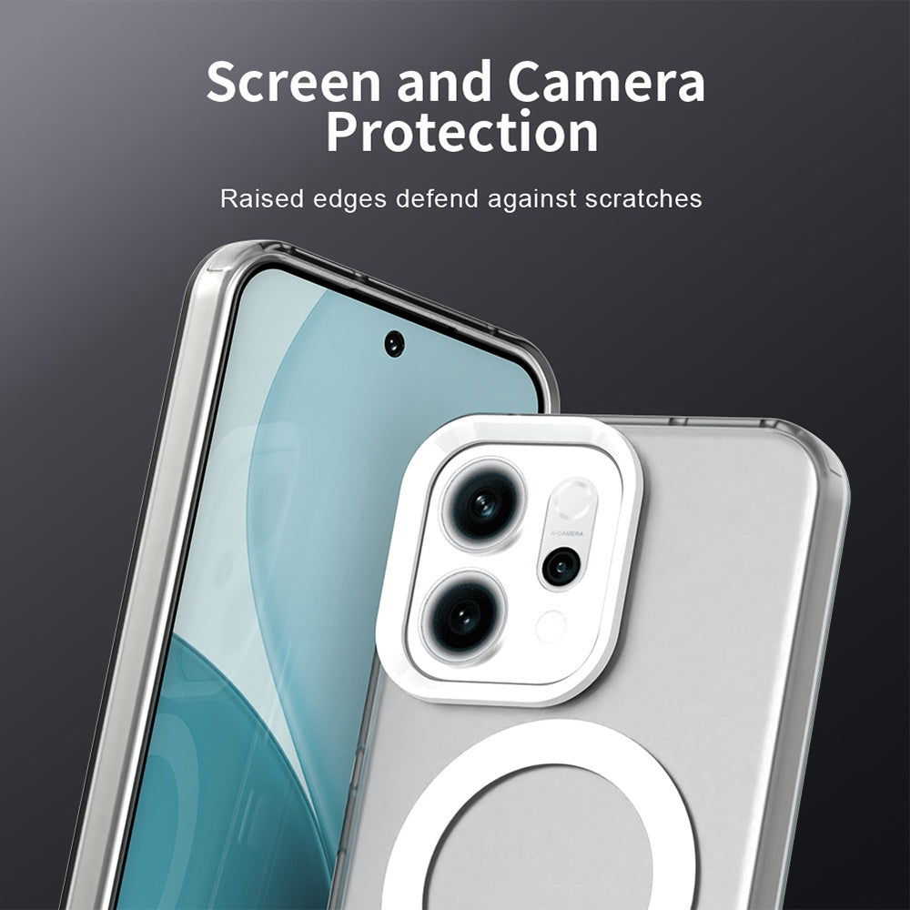 Husa MagSafe pentru Oppo Reno14, Techsuit, CandyCase, Alba