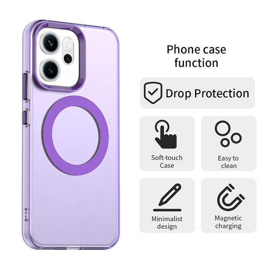 Husa MagSafe pentru Oppo Reno16 F / Reno16 FS, Techsuit, CandyCase, Mov