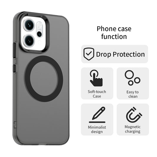 Husa MagSafe pentru Oppo Reno16 F / Reno16 FS, Techsuit, CandyCase, Neagra