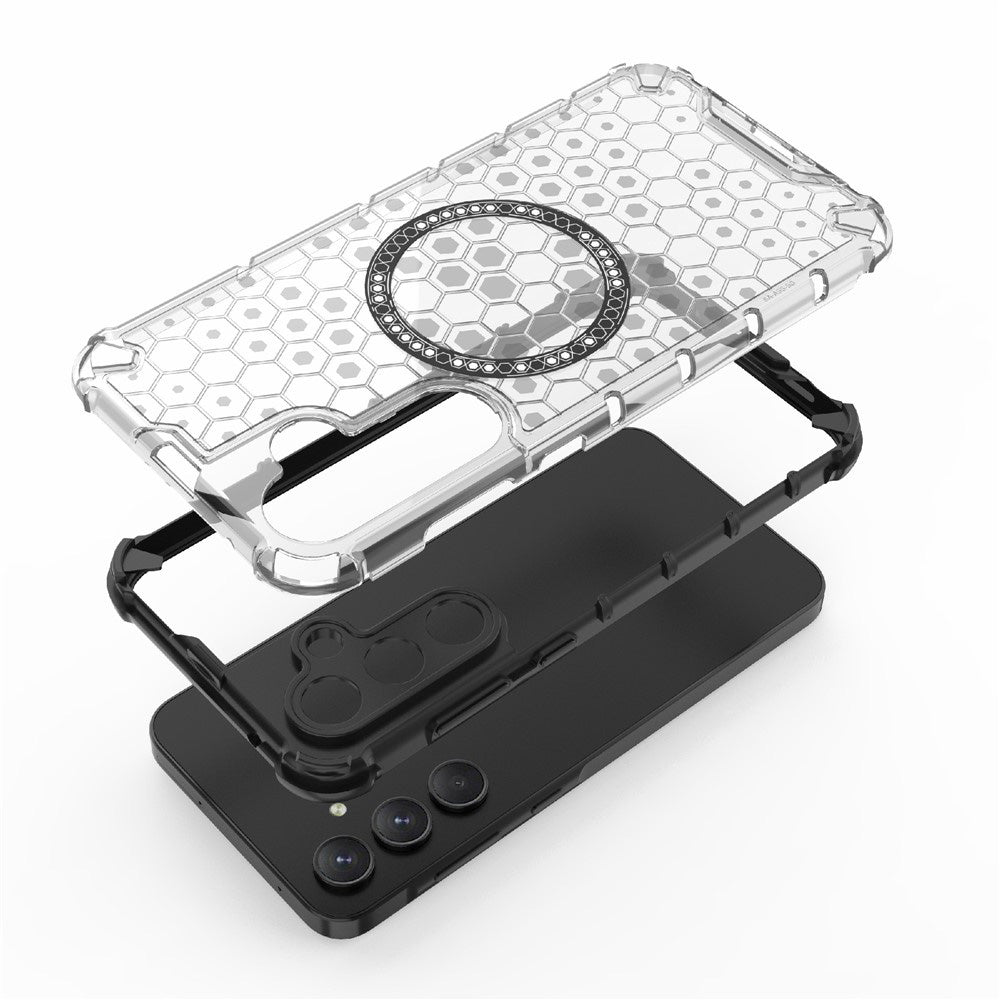 Husa MagSafe pentru Samsung Galaxy A26 A266, Techsuit, HoneyComb Shield, Albastra
