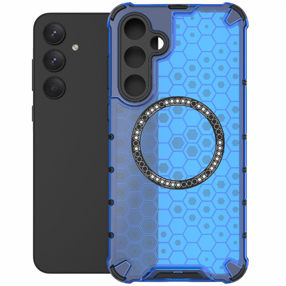 Husa MagSafe pentru Samsung Galaxy A26 A266, Techsuit, HoneyComb Shield, Albastra