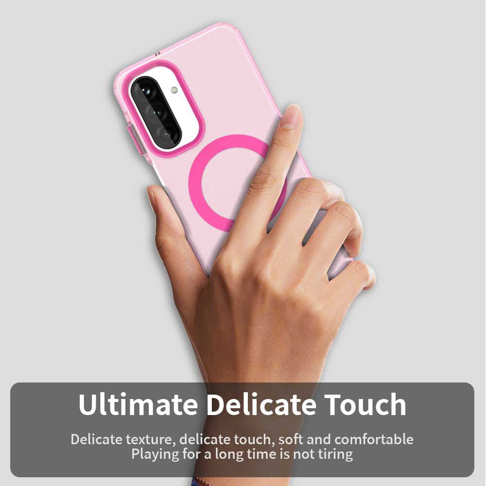 Husa MagSafe pentru Samsung Galaxy A18 5G A186 / A18 4G A185 / F17 / M17 / A17 4G A175, Techsuit, CandyCase, Roz
