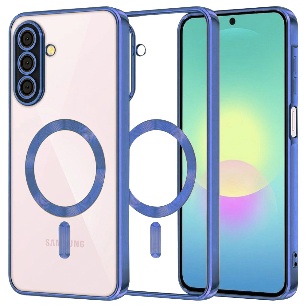 Husa MagSafe pentru Samsung Galaxy A27 5G, Techsuit, Luxury Crystal, Albastra Inchis