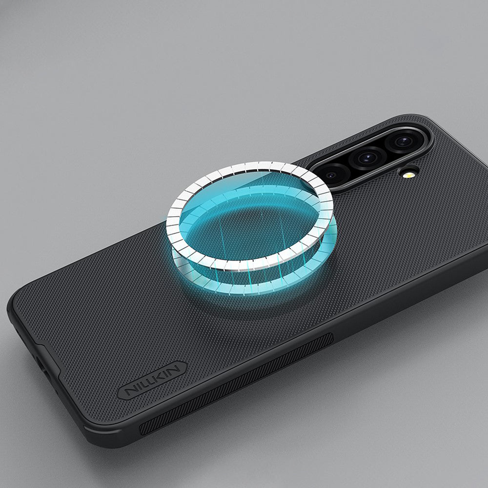 Husa MagSafe pentru Samsung Galaxy A36 A366, Nillkin, Super Shield Pro, Neagra Satinata